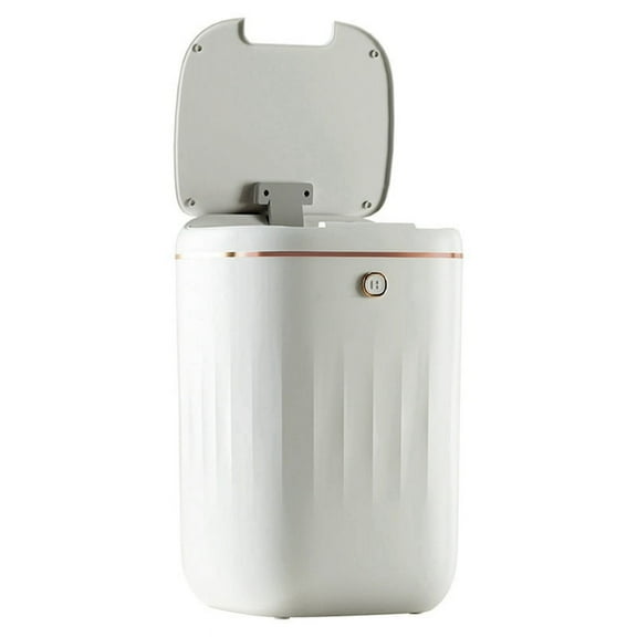20L Smart Trash Can Automatic Waterproof Electric Waste Kitchen Bathroom Toilet Automatic Sensor Garbage Can-White