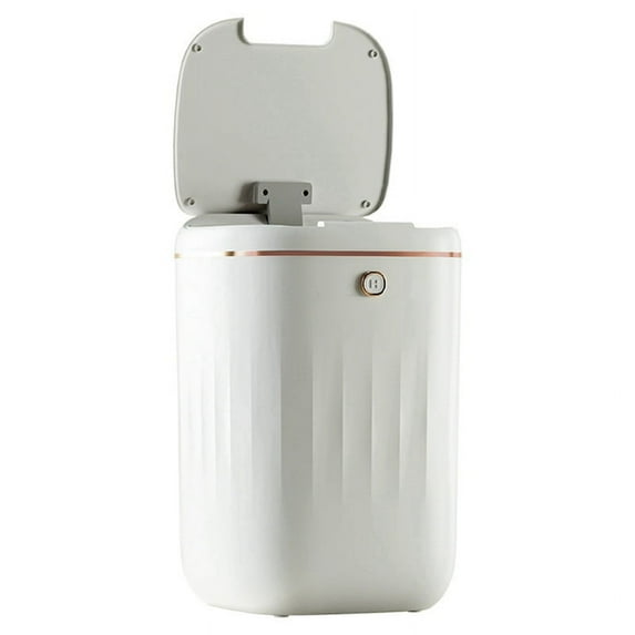 20L Smart Trash Can Automatic Waterproof Electric Waste Kitchen Bathroom Toilet Sensor Garbage Can-White