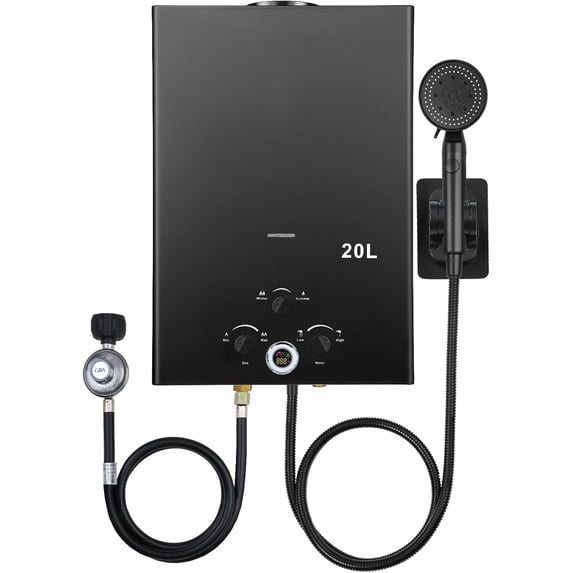 DWALE, Tankless Propane Water Heater, 20L, 5.26GPM Outdoor Portable ...