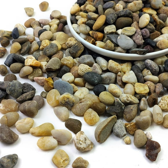20LB Decorative River Rocks Gravel - 2/5" Mixed Color Gravel for Vase Filling, Flower Pot Paving. Gravel for Garden Decoration,Landscaping,Aquarium Aquascape Gravel, Fish Tanks Gravel(8-12MM)