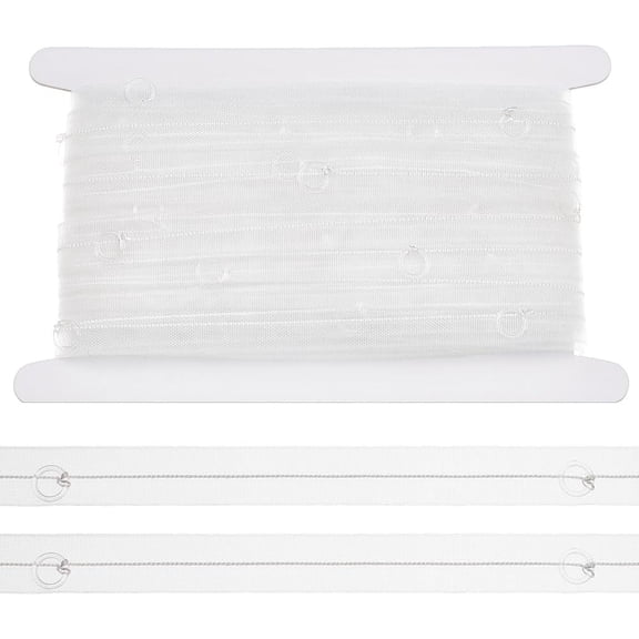20M Nylon Ribbon with Loop Curtain Accessories White 3/4 inch DIY