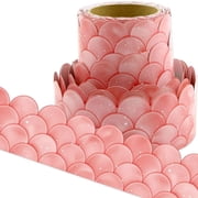 20M Ombre Pink Scallops Bulletin Board Borders Straight Borders