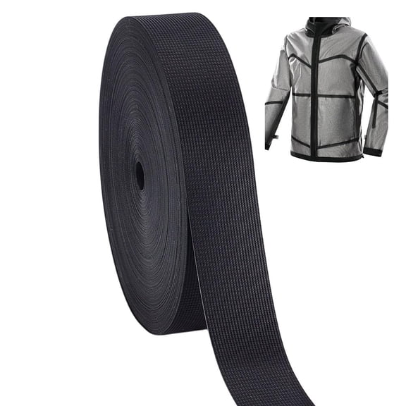 20M PU Leather Waterproof Hot Melt Seam Sealing Tape for Sportswear Outdoor Gear Raincoat Tent Awning Black 20x0.35mm