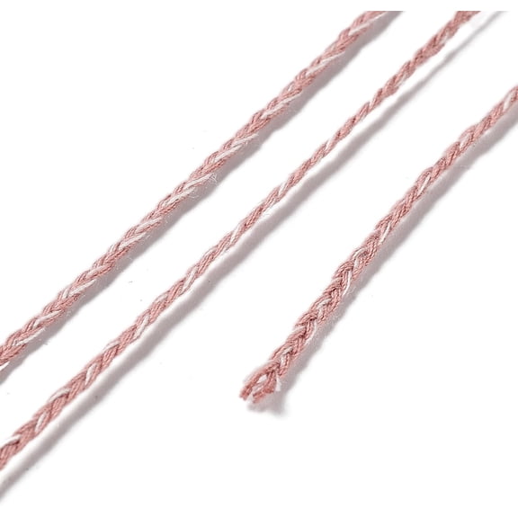 20M Polycotton Cord Flat for DIY Jewelry Making Pale Violet Red 2x0.7mm 21.87 Yards(20m)/Roll for Handmade