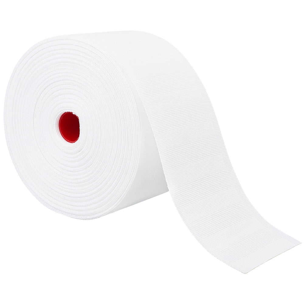 20M Polyester Pleated Curtain Tape for Home Curtains Window DIY Sewing White 73x0.7mm