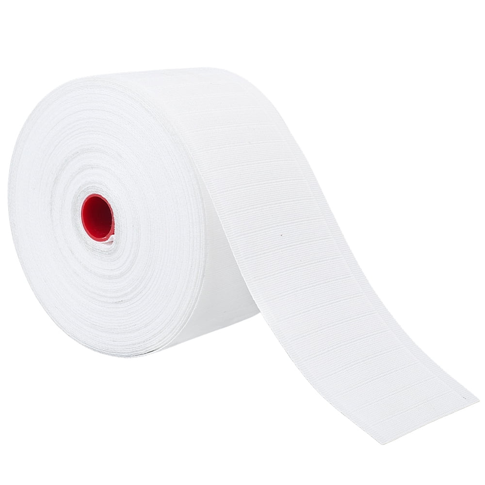 20M Polyester Pleated Curtain Tape for Home Curtains Window DIY Sewing White 74x0.6mm diy