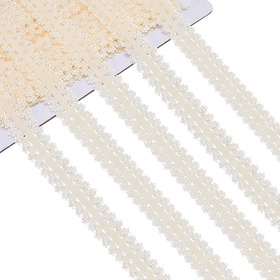 20M Polyester Stretch Frilly Edge Lace Ribbon Flower Picot Edged Elastic Trimming for Clothes Sewing Light Yellow 20mm 21.87 Yards(20m)/Bag