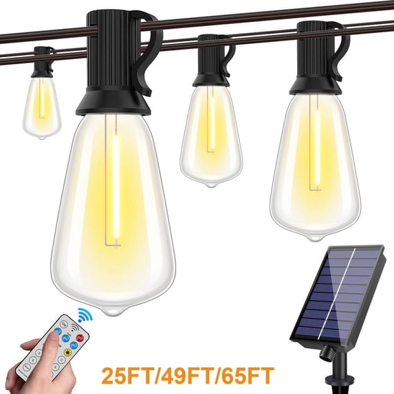 20M ST38 Led String Lights Outdoor Connectable Plastic 48 Sockets IP65 Waterproof LED Bulb String Lights Outdoor Christmas Decor