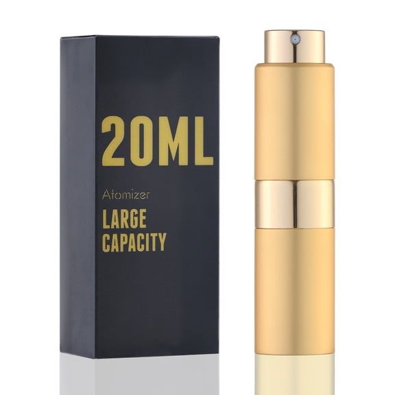 20ML Atomizer Perfume Spray Bottle for Travel Empty Cologne Dispenser, Portable Sprayer (Gold, 1PCS)