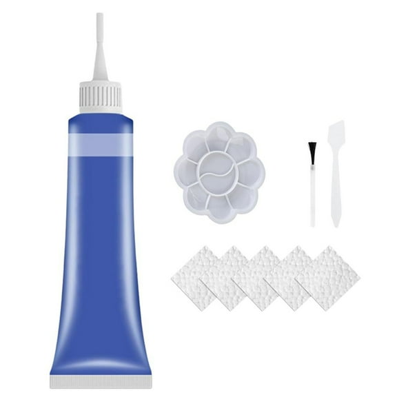 20ML Faux Leather Repair Kit with Brush Scraper Palette Embossed Paper Faux Leather Car Seat Sofa Coloring Agent Faux Leather Refurbishment Dye Cream