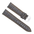 thumbnail image 1 of 20MM ALLIGATOR LEATHER WATCH STRAP BAND FOR ROLEX DATEJUST GREY ORANGE STITCH, 1 of 2