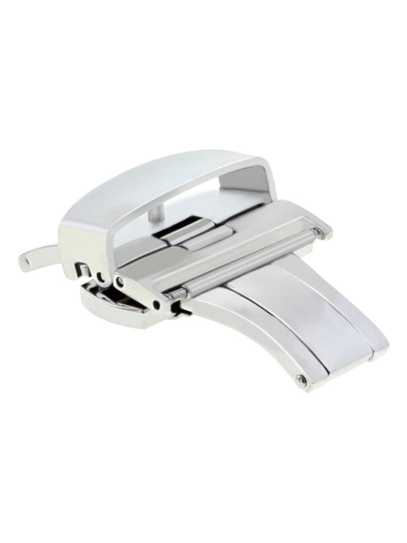 DEPLOYMENT CLASP 22/20MM FOR TAG HEUER AQUARACER LEATHER STRAP BAND BUCKLE SHINY