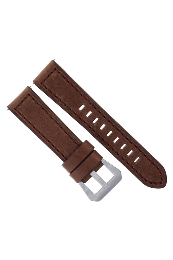 20MM COW LEATHER WATCH BAND STRAP FOR BREITLING WATCH PILOT CHRONOMAT D/BROWN