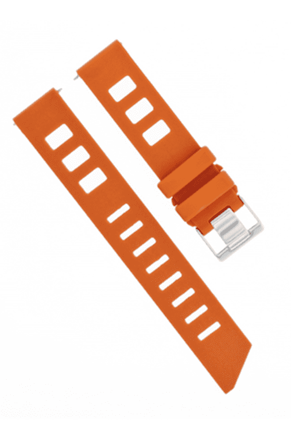 20MM ISO RUBBER SILICONE DIVER BAND STRAP FOR SCUBA SPORT DIVER STRAP ORANGE