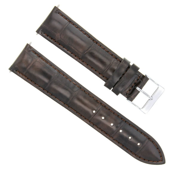 20MM ITALIAN LEATHER WATCH STRAP BAND BRACELET FOR CHOPARD WATCH DARK BROWN
