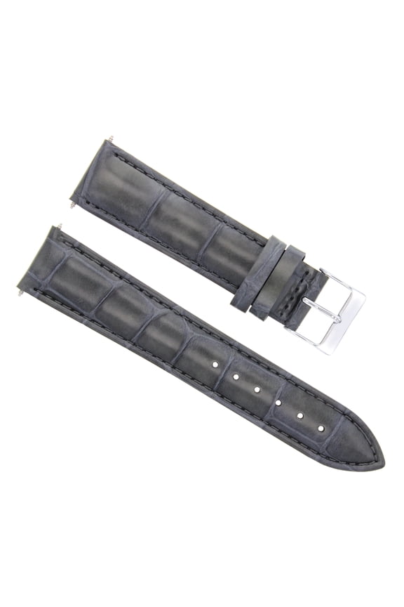 20MM ITALIAN LEATHER WATCH STRAP BAND FOR 36MM ROLEX DATEJUST, DATE WATCH  GREY