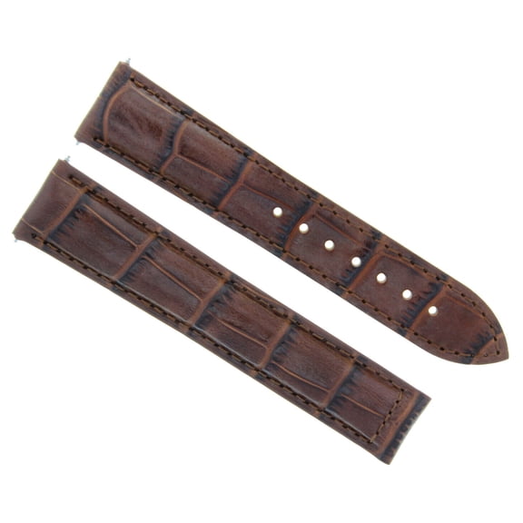 20MM LEATHER BAND STRAP DEPLOYMENT BUCKLE CLASP FOR OMEGA SPEEDMASTER DARK BROWN