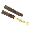thumbnail image 1 of 20MM LEATHER BAND STRAP DEPLOYMENT FOR OMEGA SEAMASTER PLANET L/BROWN WS GOLD, 1 of 2