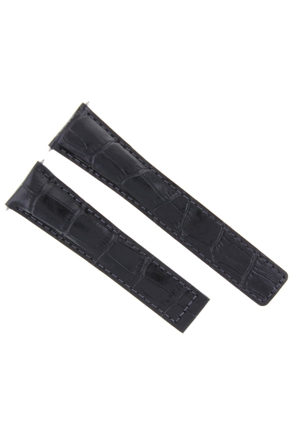 20MM LEATHER BAND STRAP FOR BAUME MERCIER HAMPTON 8373 WATCH 20/16M BLACK