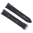 thumbnail image 1 of 20MM LEATHER STRAP BAND FOR 41MM OMEGA SEAMASTER PLANET OCEAN BLACK BLUE STITCH, 1 of 2