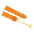 thumbnail image 1 of 20MM LEATHER STRAP BAND FOR BAUME MERCIER WATCH DEPLOYMENT CLASP ORANGE GOLD, 1 of 2