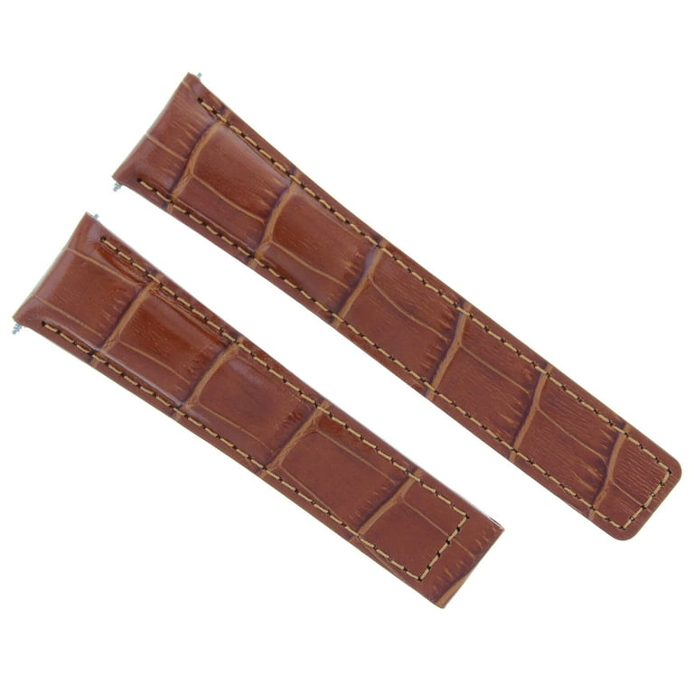 20MM LEATHER STRAP BAND FOR FC5037 TAG HEUER CARRERA MONACO CALIBRE CLASP TAN
