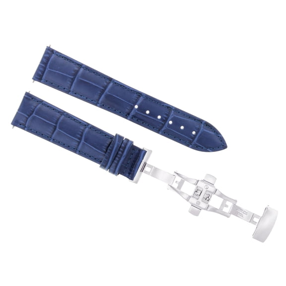 20MM LEATHER STRAP BAND WATCH FOR JAEGER LECOULTRE REVERSO GRAND TAILLE BLUE