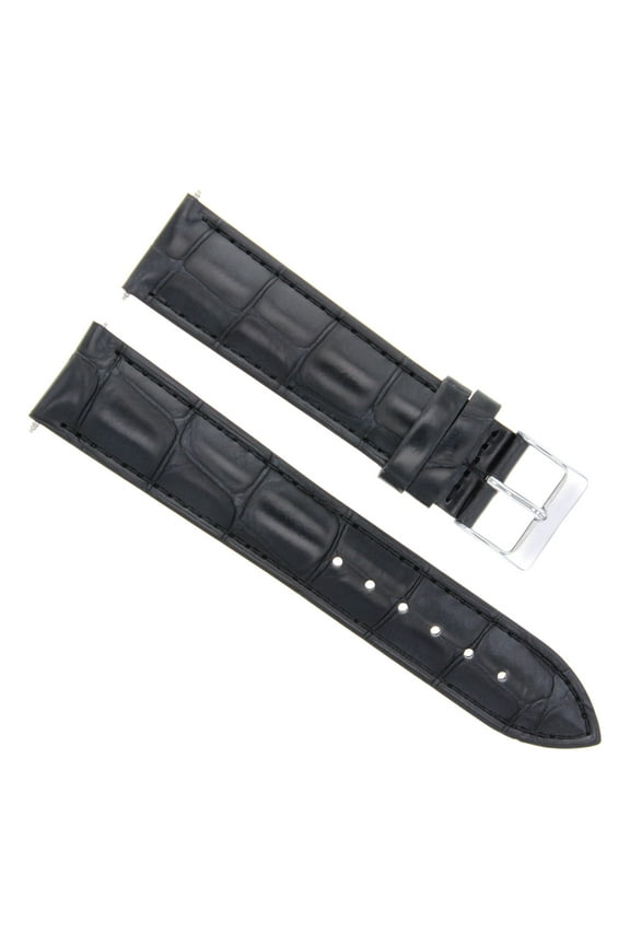 20MM LEATHER WATCH BAND STRAP FOR MAURICE LACROIX CAPELAND AIKON PONTOS BLACK