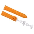 thumbnail image 1 of 20MM LEATHER WATCH BAND STRAP FOR ROLEX CELLINI DEPLOYMENT CLASP DATE ORANGE, 1 of 2