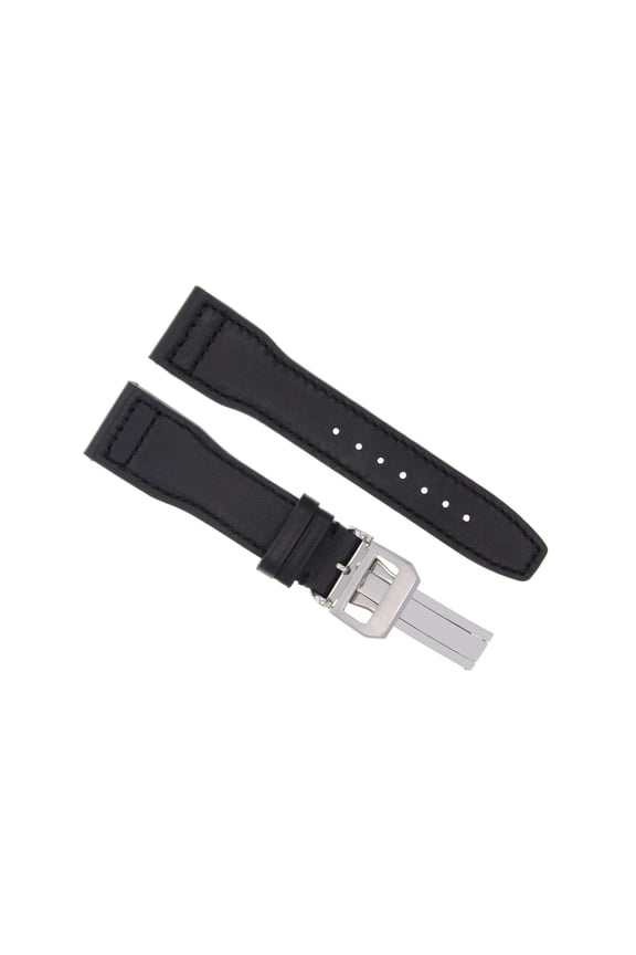 20MM LEATHER WATCH STRAP BAND FOR IWC PILOT PORTUGUESE 3714-47 CLASP BLACK