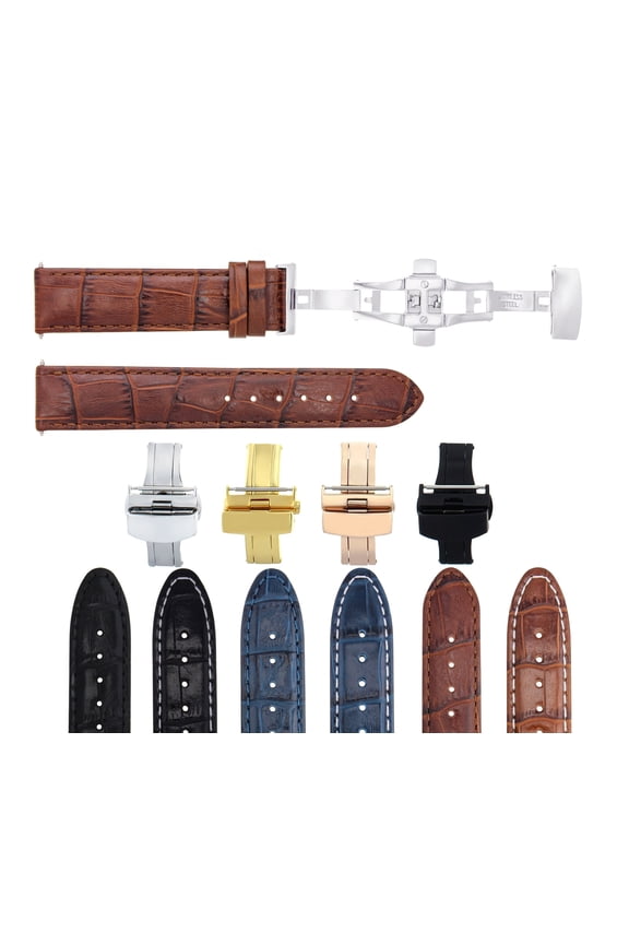 20MM LEATHER WATCH STRAP BAND FOR OMEGA SEAMASTER SPEEDMASTER MARK II L BROWN