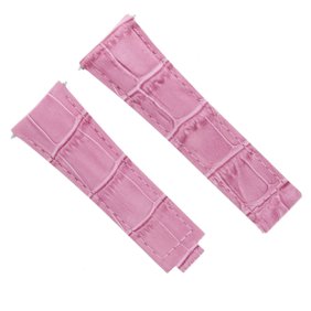 20MM LEATHER WATCH STRAP BAND FOR ROLEX DAYTONA 16518 16519 16520 PINK SHORT