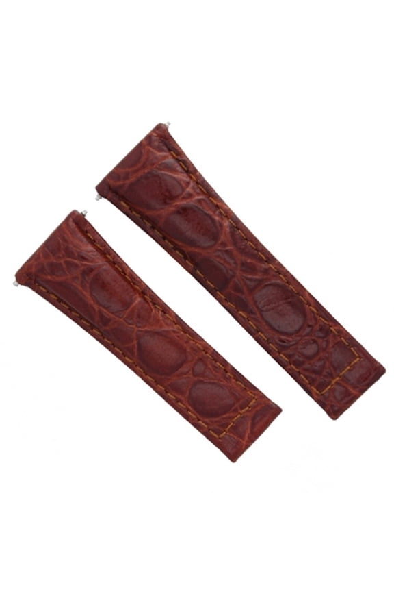 20MM LEATHER WATCH STRAP FOR ROLEX DAYTONA 16518 116519 116520 COGNAC TAN SHORT