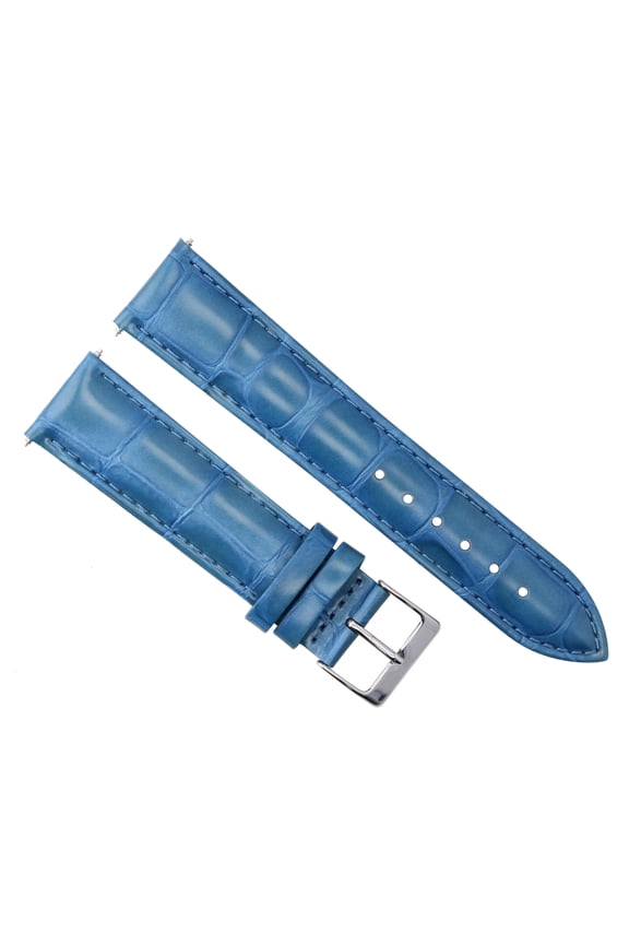 20MM NEW LEATHER WATCH STRAP BAND FOR TUDOR PRINCE OYSTER PERPETUAL LIGHT BLUE