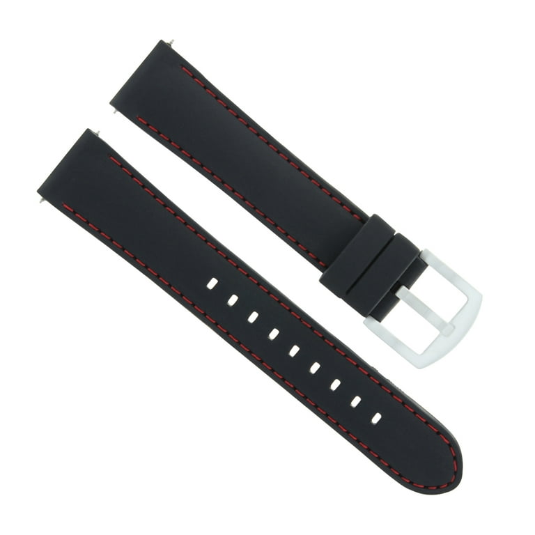 20MM RUBBER BAND STRAP FOR TISSOT PRS516 RACING 1853 WATCH BLACK