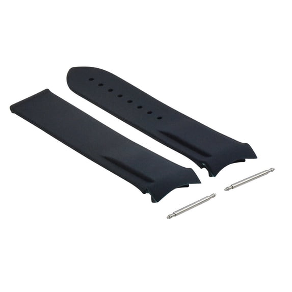 20MM RUBBER DIVER STRAP BAND 41MM FOR OMEGA SEAMASTER PLANET OCEAN CURVED END BLUE
