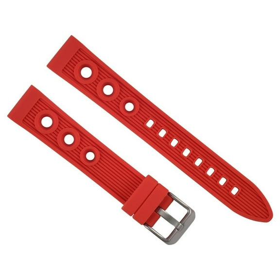 20MM RUBBER DIVER WATCH BAND STRAP FOR CITIZEN ECO-DRIVE BL5250-02L WATCH RED