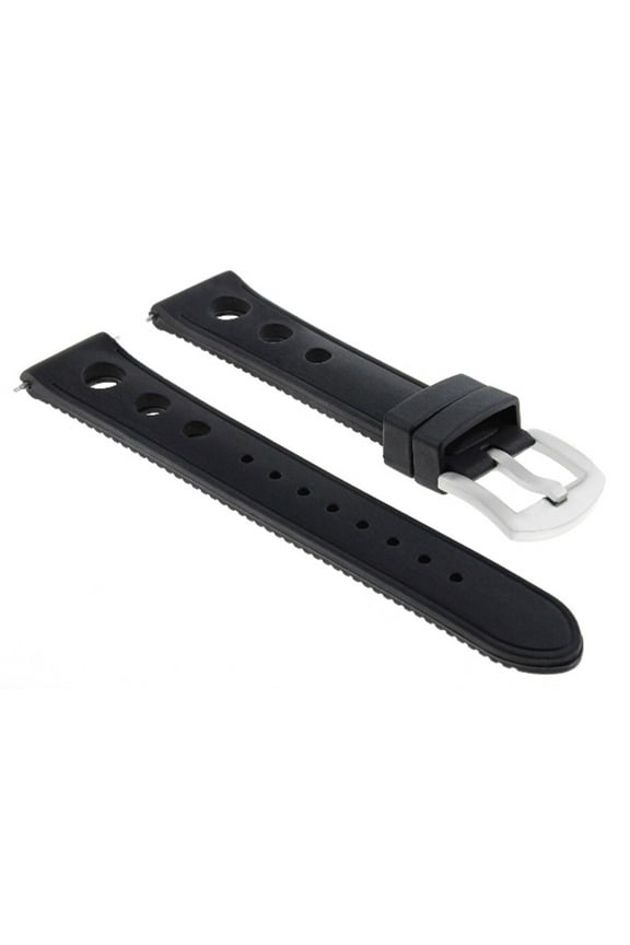 20MM RUBBER DIVER WATCH BAND STRAP FOR TISSOT PRC 200 , PRS516 RACING BLACK
