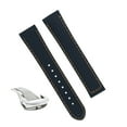 thumbnail image 1 of 20MM RUBBER STRAP BAND FOR OMEGA SEAMASTER AQUA TERRA CLASP BLACK ORANGE STITCH, 1 of 2