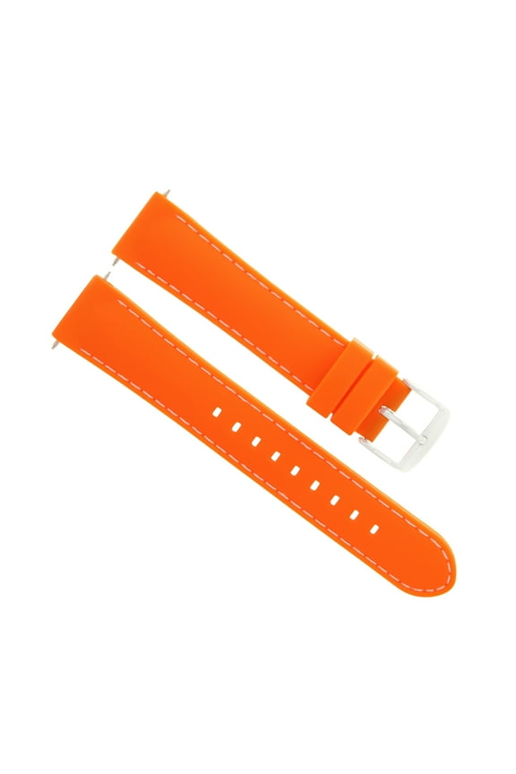 20MM RUBBER WATCH BAND STRAP FOR ROLEX DATEJUST, SUBMARINER GMT WATCH ORANGE WS