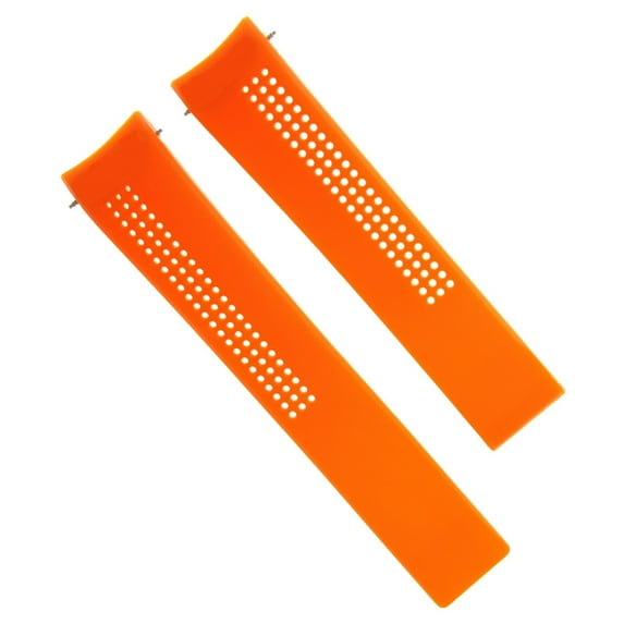 20MM RUBBER WATCH BAND STRAP FOR TAG HEUER CARRERA CV2010 CALIBRE WATCH ORANGE
