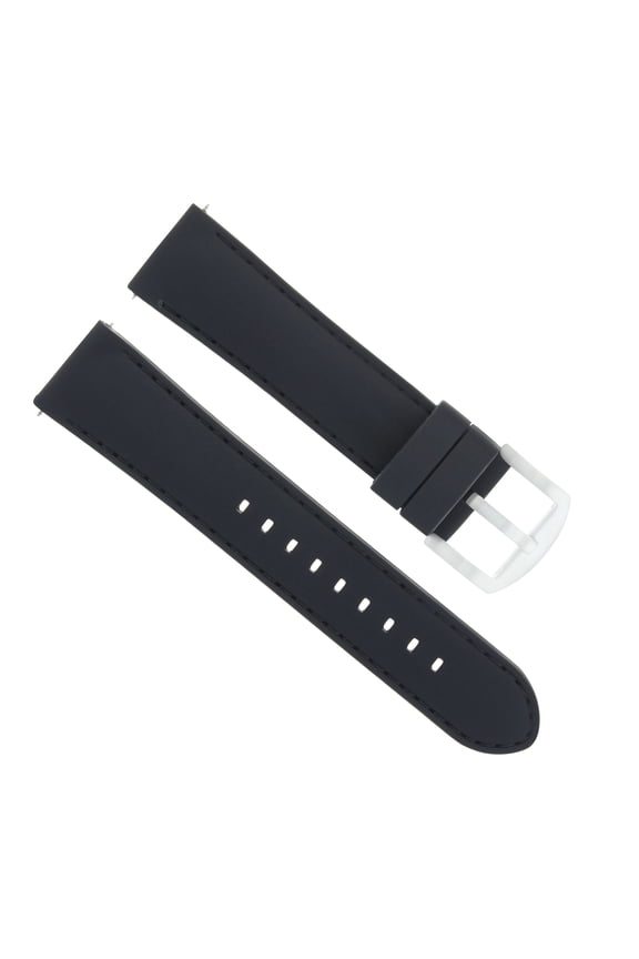 20MM SILICONE RUBBER DIVER WATCH STRAP BAND FOR ORIS WATCH SIXTY FIVE 65 BLACK