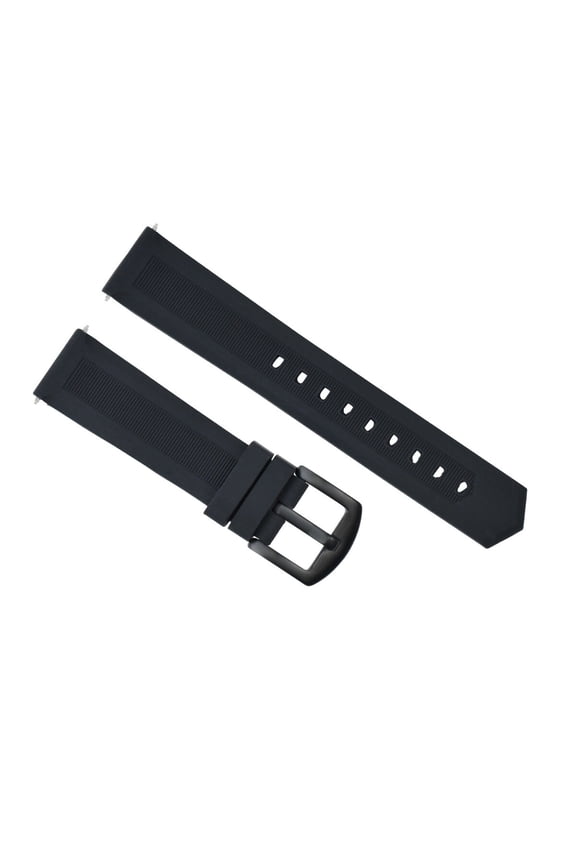 20MM SILICONE RUBBER WATCH BAND STRAP FOR TAG HEUER F1 FORMULA AQUARACER BLACK