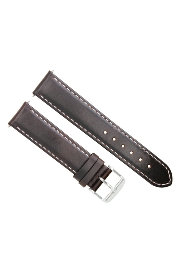 20MM SMOOTH LEATHER STRAP FOR KENNETH COLE WATCH WATERPROOF 20MM/20MM D/BROWN WS