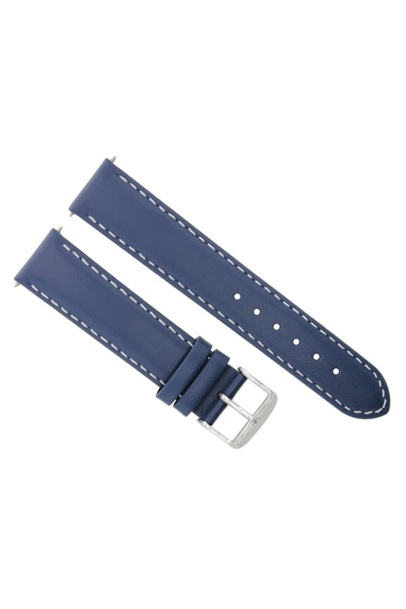 20MM SMOOTH LEATHER WATCH BAND STRAP FOR TUDOR DATEJUST BLUE WS