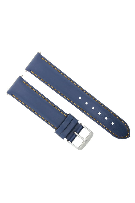 20MM SMOOTH LEATHER WATCH STRAP BAND FOR 36MM TUDOR DATEJUST WATCH BLUE ORANGE S