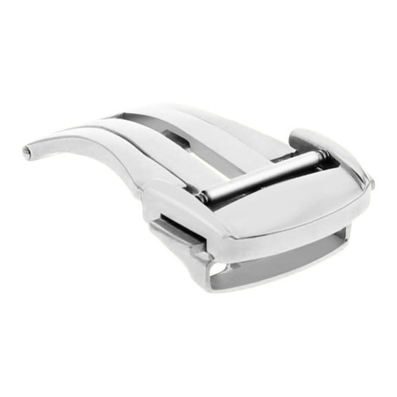 20MM STEEL BUCKLE STRAP BAND CLASP LEATHER DEPLOYMENT FOR OMEGA SEAMASTER PLANET