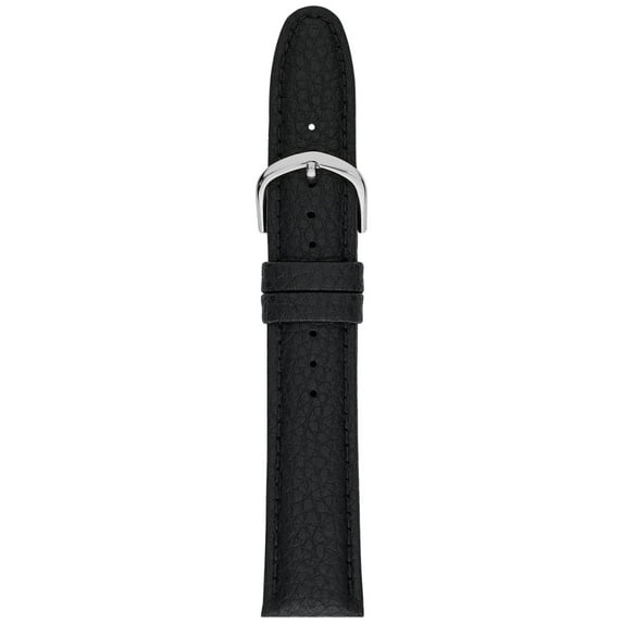 20MM Unisex Black Genuine Leather Textured Replacement Watch Band (FMDBA010)