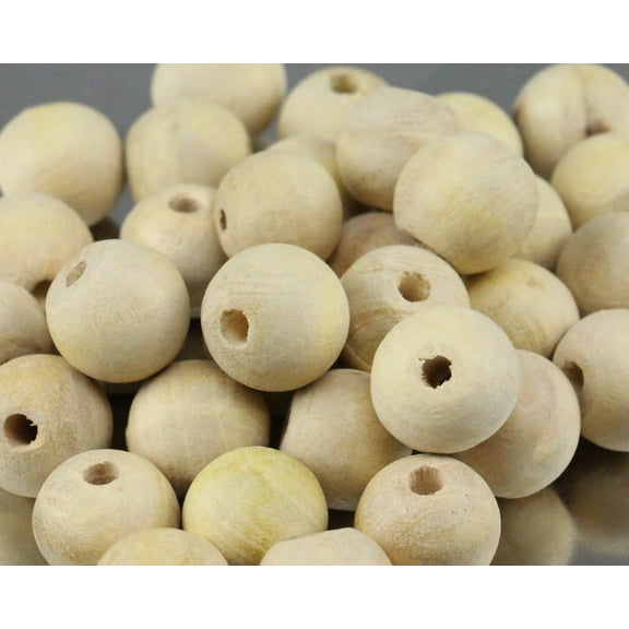 20MM White Eucalyptus Wood Beads - MD056418