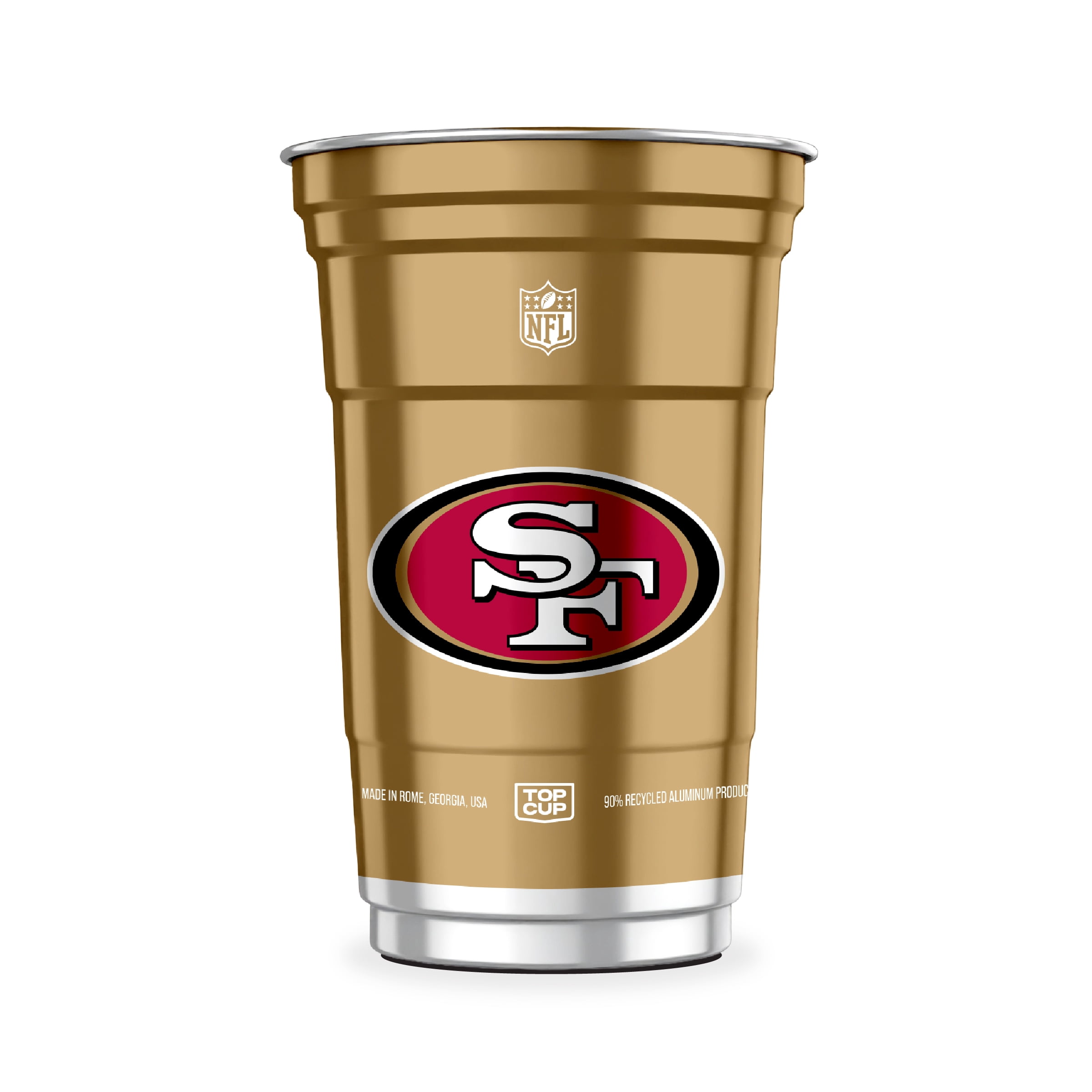 Top Cup NFL San Francisco 49ERS Aluminum Party Cups, 20oz, 10 count